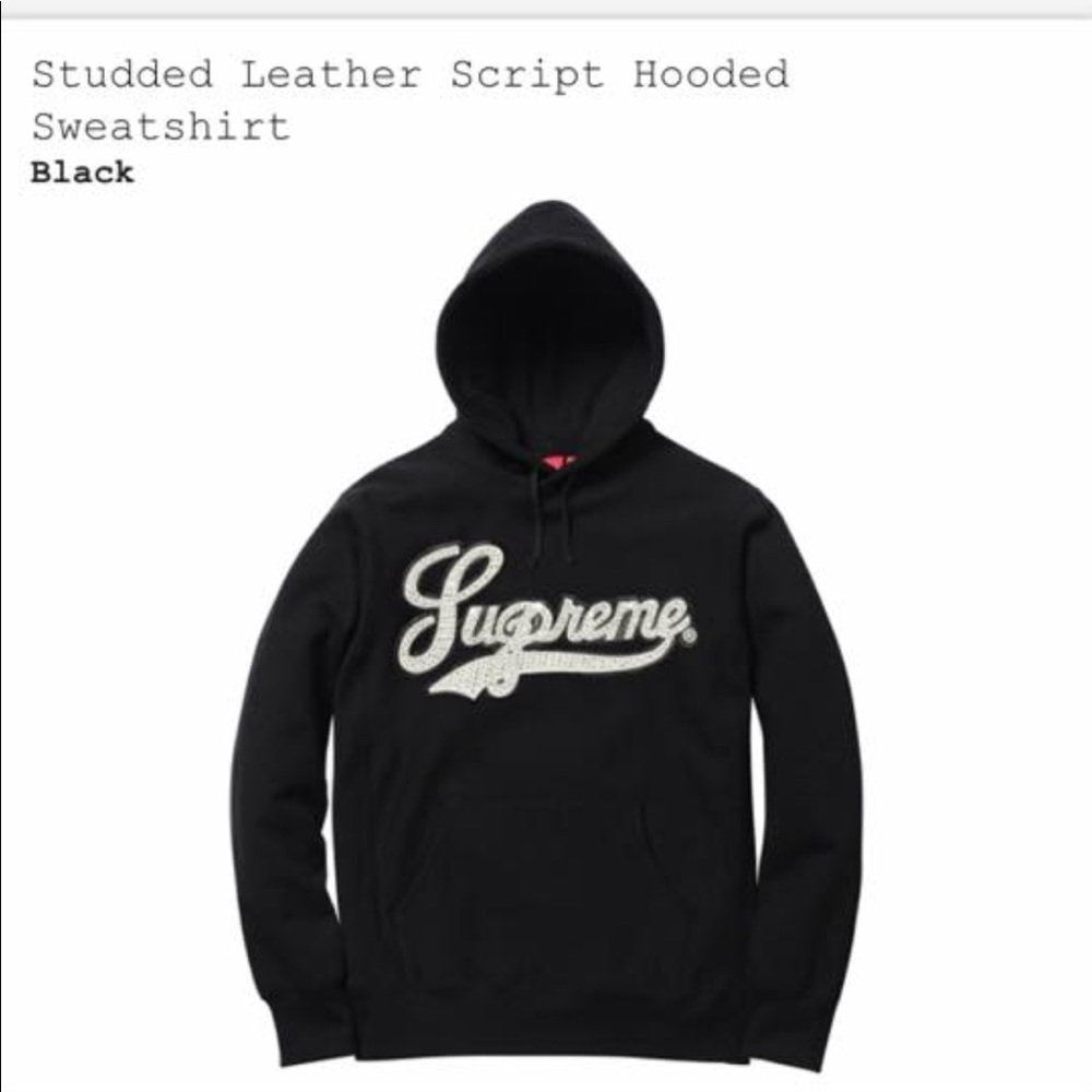 Supreme studded script hoodie